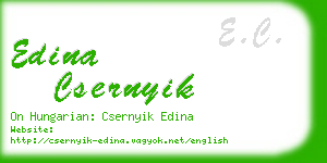 edina csernyik business card